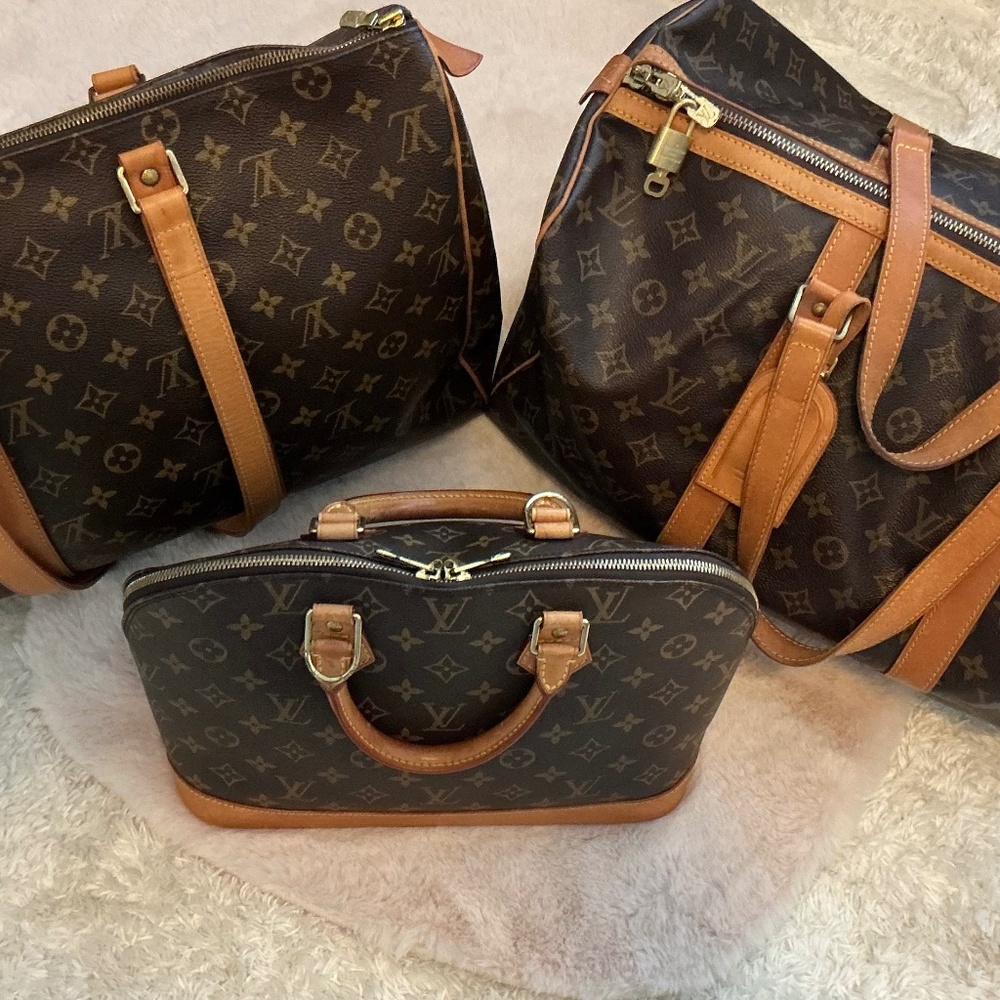LOUIS VUITTON BUNDLE OF 3 SAC SOUPLE 45 DUFFLE, ALMA AND FLANERIE 45 TOTE